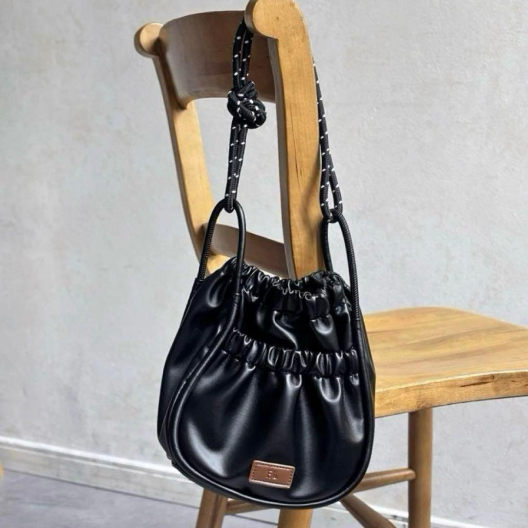 CPCM FUKA'S企画 PUパラコードギャザーミニショルダーバッグ ブラック