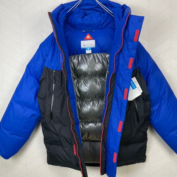 新品 コロンビア ビックリブ マウンテンダウンジャケット バイカラー