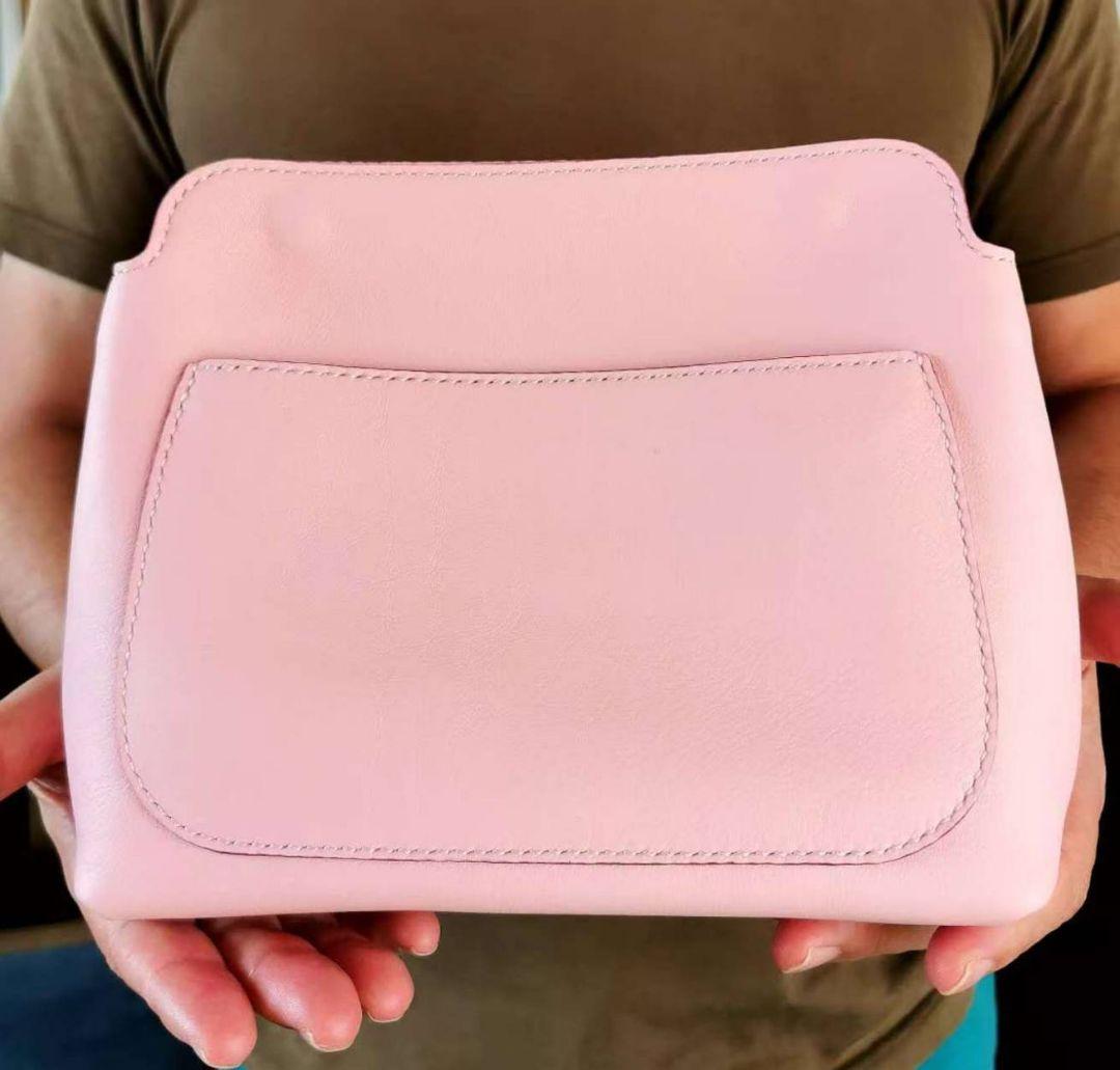 イタリアンレザーバッグ ハンドバッグ バッグインバッグ ハンドメイド