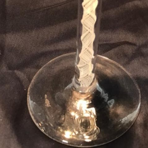 エアーツイストステムグラス オペークツイスト イギリス ジョージアン