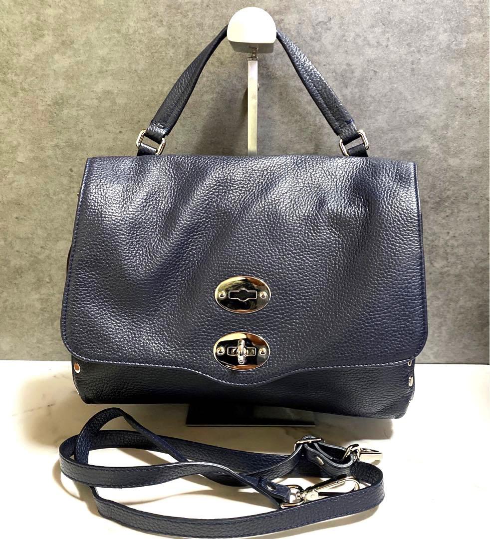 ✨未使用に近い✨ zanellato レザーサッチェルバッグ スタッズ