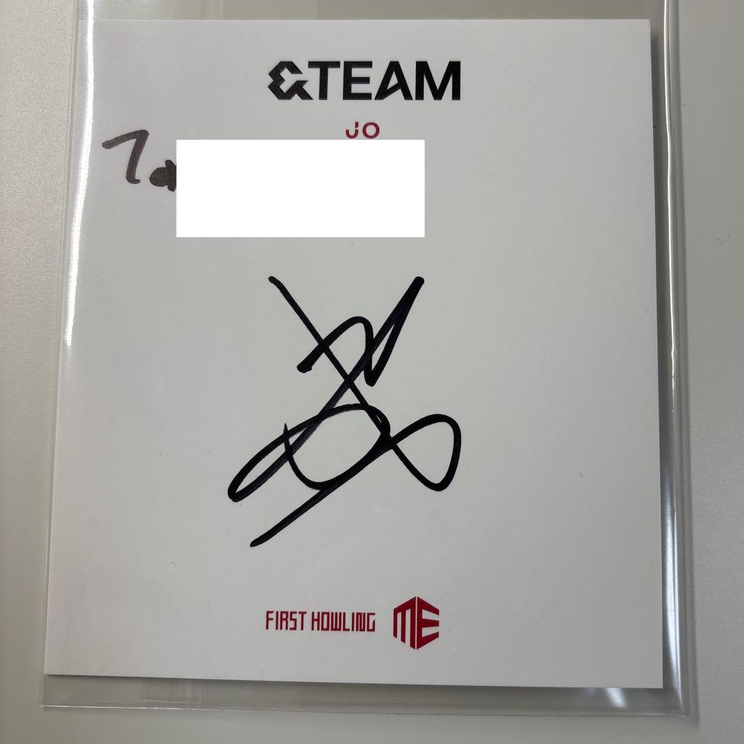 ＆team エンチーム JO ジョー サイン会 直筆サイン - メルカリ