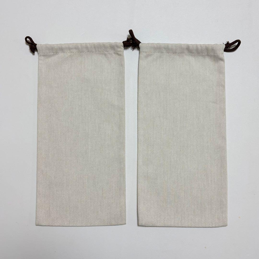 美品 エルメス 巾着袋 保存袋 シューズ サンダル 靴用 2枚セット