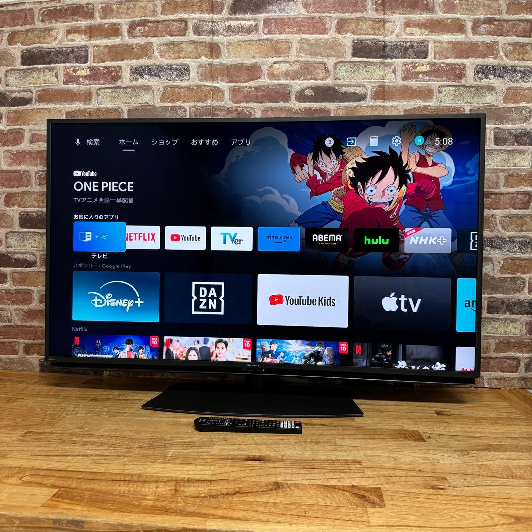 シャープ 55V型 4K液晶テレビ AQUOS 4T-C55DN1 動画アプリ○ - メルカリ