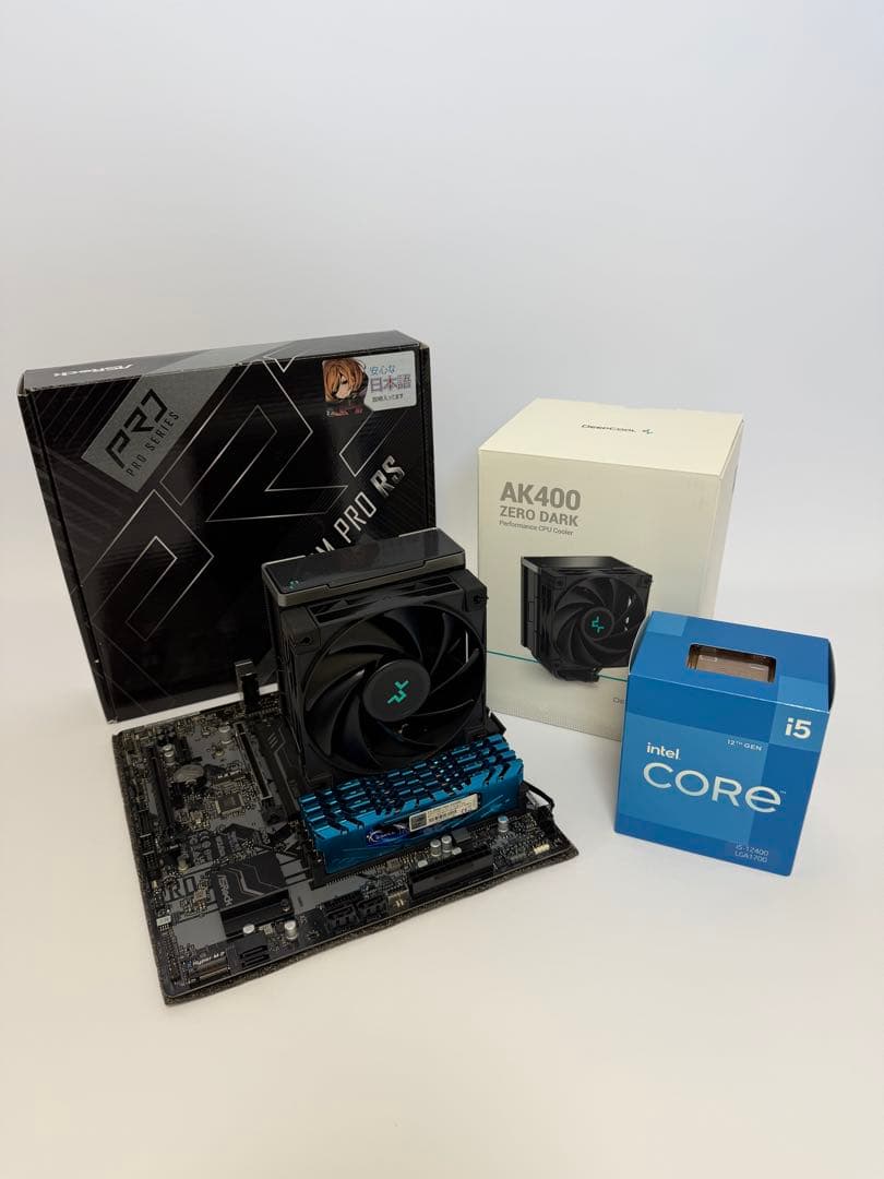 も*も様 【動作確認済】Intel12400+メモリ32GB+ CPUクーラー 動作確認済】Intel12400+メモリ32GB+ CPUクーラー 動作確認済