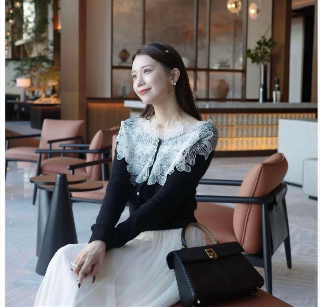 新品未開封】 poláura レースフリルカーディガン - メルカリ