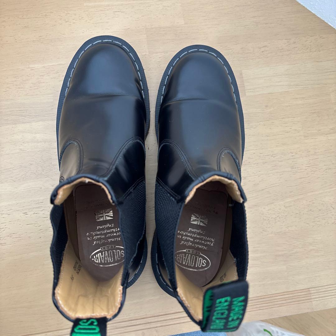 美品 solovair サイドゴアブーツ 24.5 イングランド レザー 黒 - メルカリ