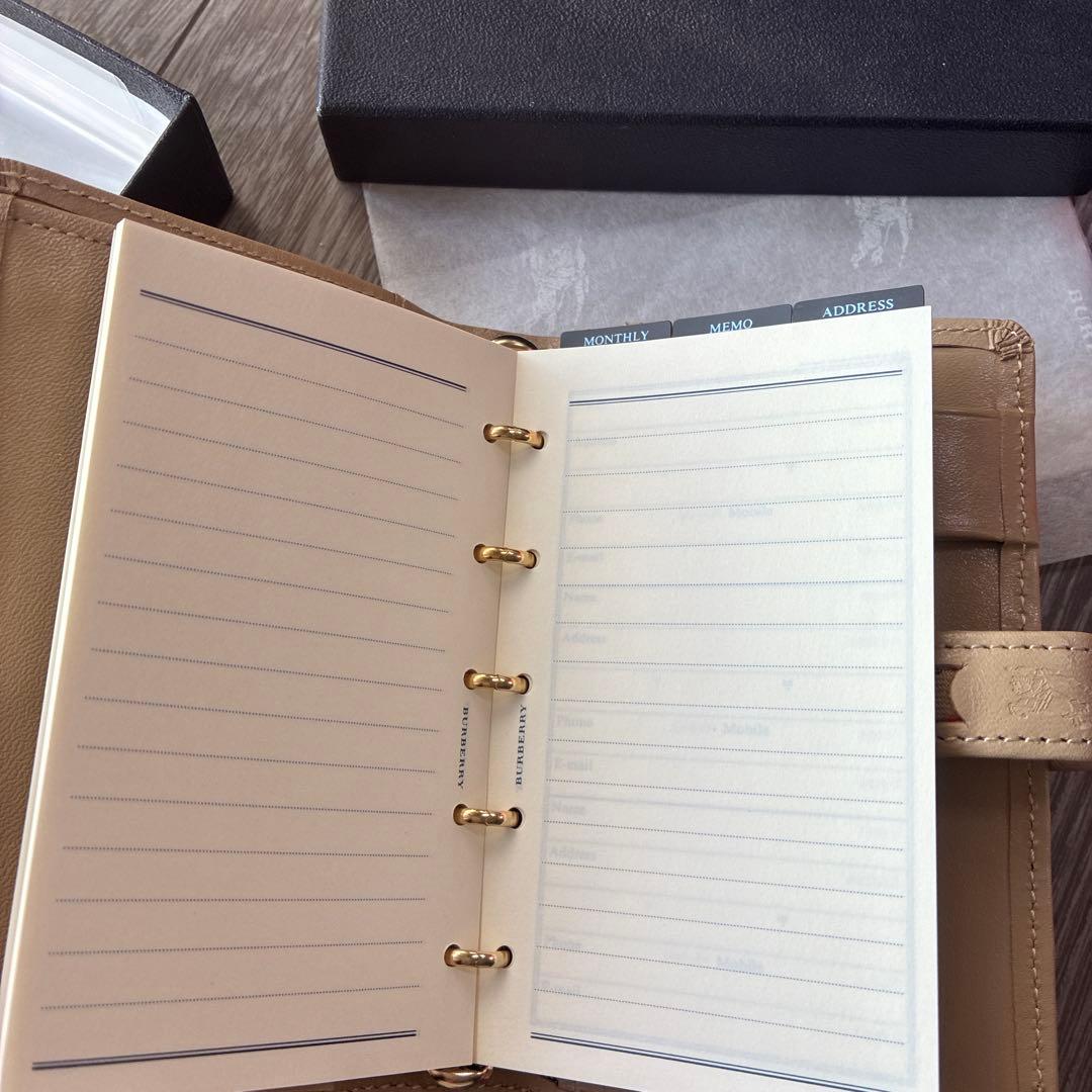 BURBERRY ベージュ スケジュール帳 システム手帳 手帳 バーバリー