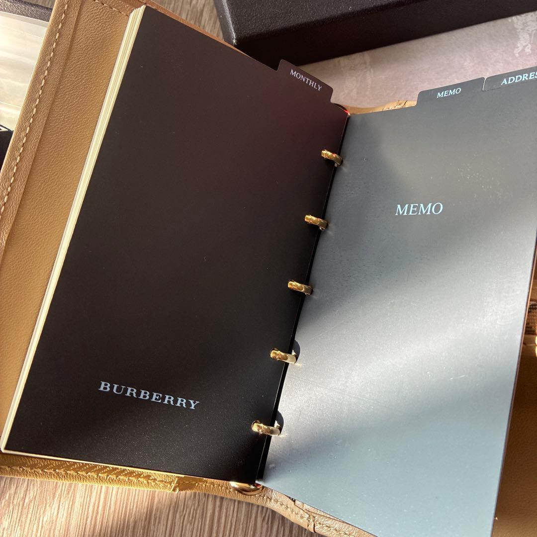 BURBERRY ベージュ スケジュール帳 システム手帳 手帳 バーバリー