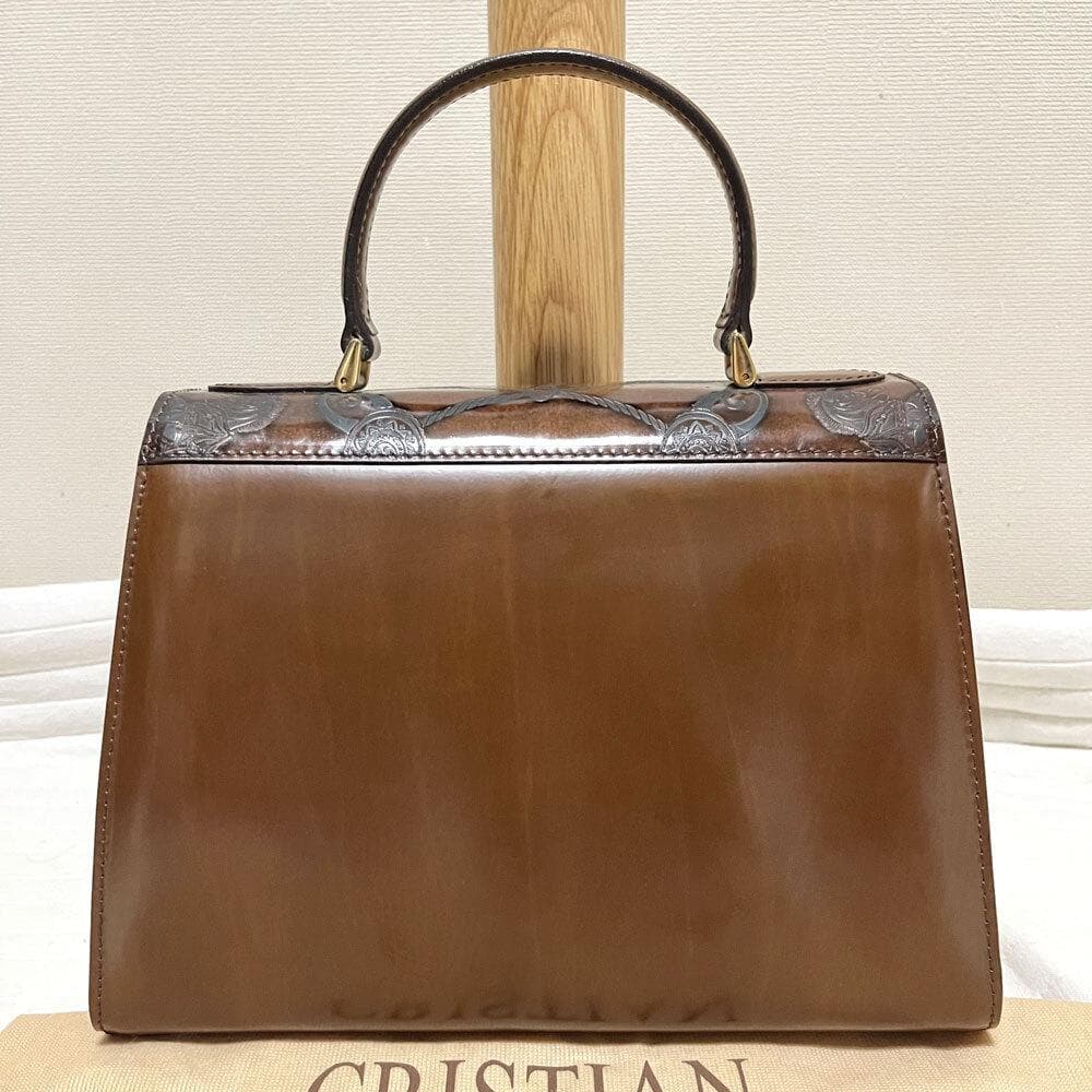 クリスチャン フローレンス 馬柄 ハンドバッグ レザー イタリア製 齋藤