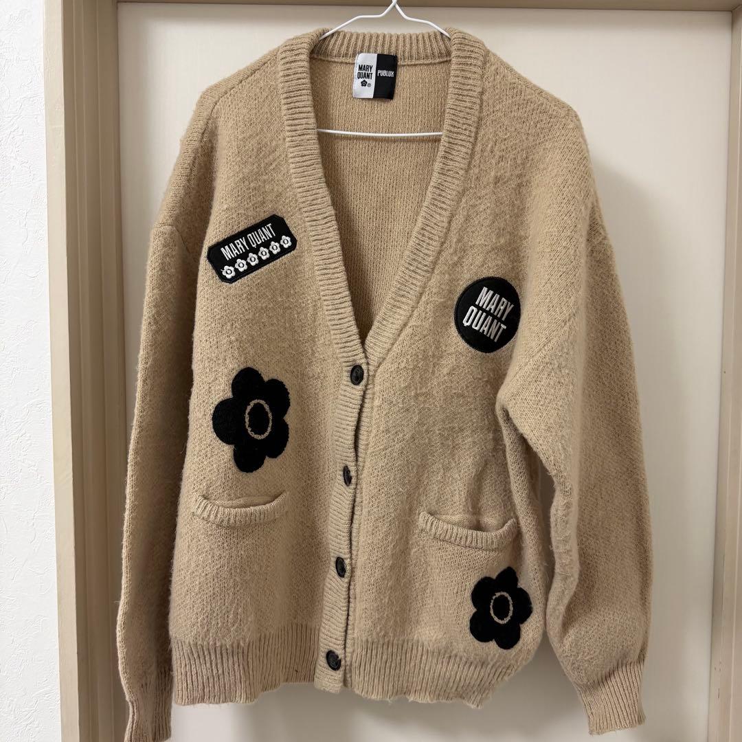 PUBLUX MARYQUANTマリークワントワッペンシャギーニットカーディガン