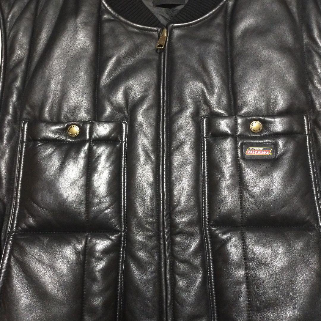 美品 Supreme × Dickies コラボコレクション レザーワークベスト