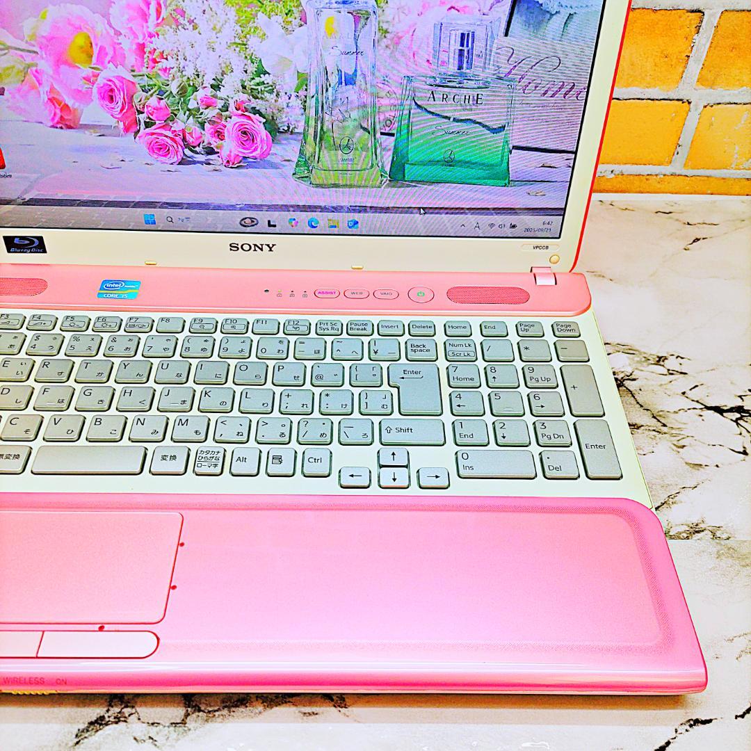 スケルトンピンクノートパソコン❣️Core-i5☘️爆速SSD✨メモリ8G