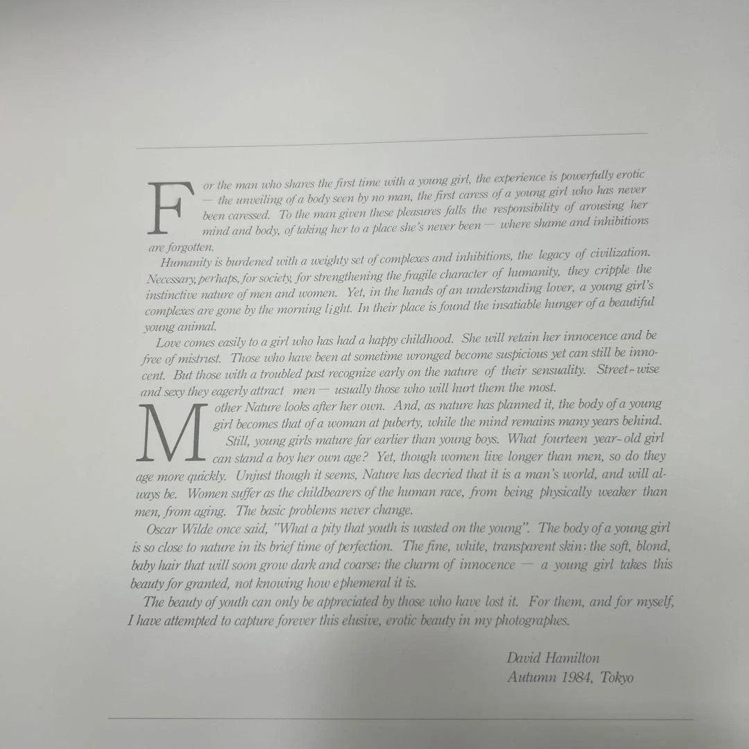 デヴィッド・ハミルトン 写真集『EROTICA VOL.I』