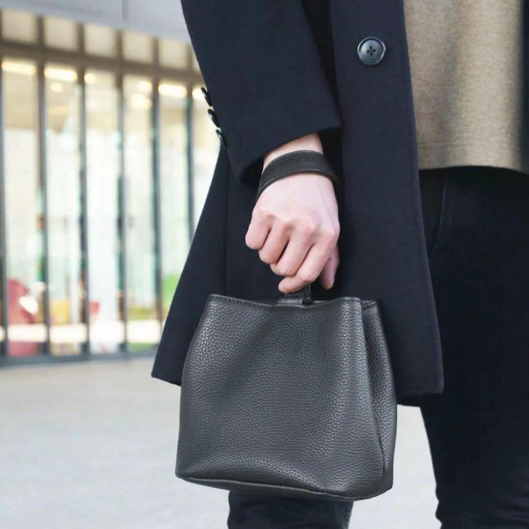 新品未開封】HashTag／ハッシュタグ／巾着レザーバック／ブラック