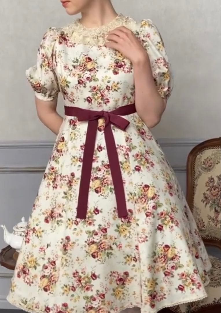 ヴィクトリアンメイデン　ロココブーケ アンティークロココブーケクラシカルドールロングドレス【クーポン対象