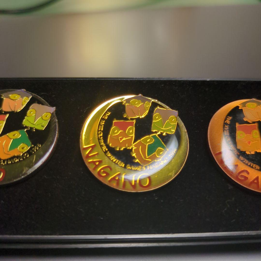 1998長野冬季オリンピックの公式記念 スノーレッツ 金銀銅メダル