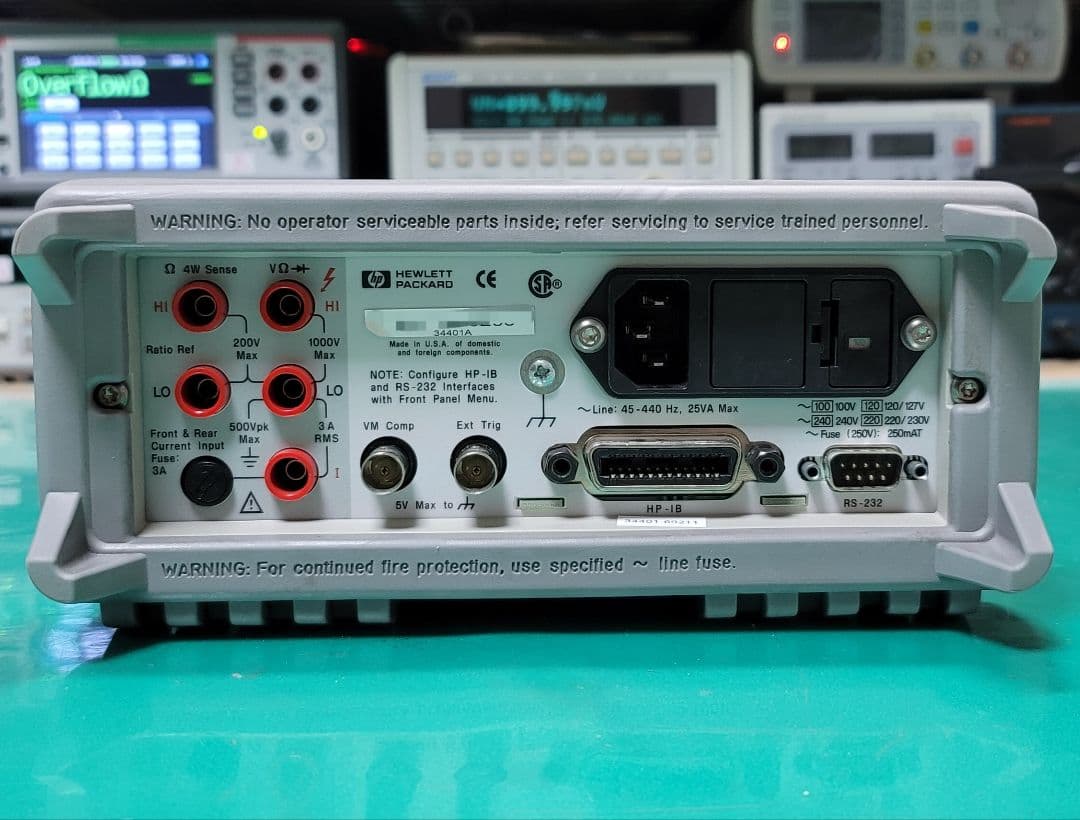 ②KEYSIGHT/HP 34401A 6.5桁 デジタルマルチメーター整備品 新