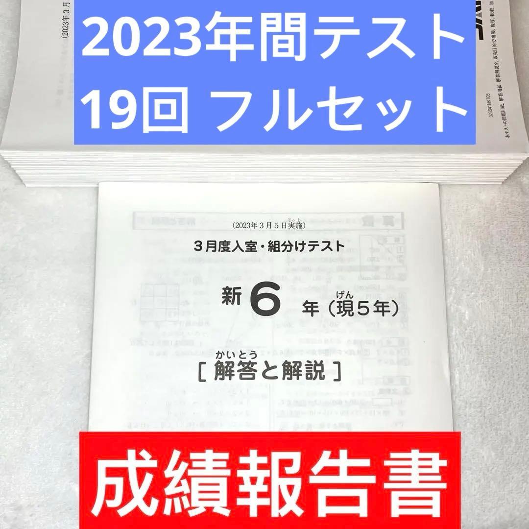 サピックス 6年 フルセット 3月 入室 組分け テスト 年間テスト 5年