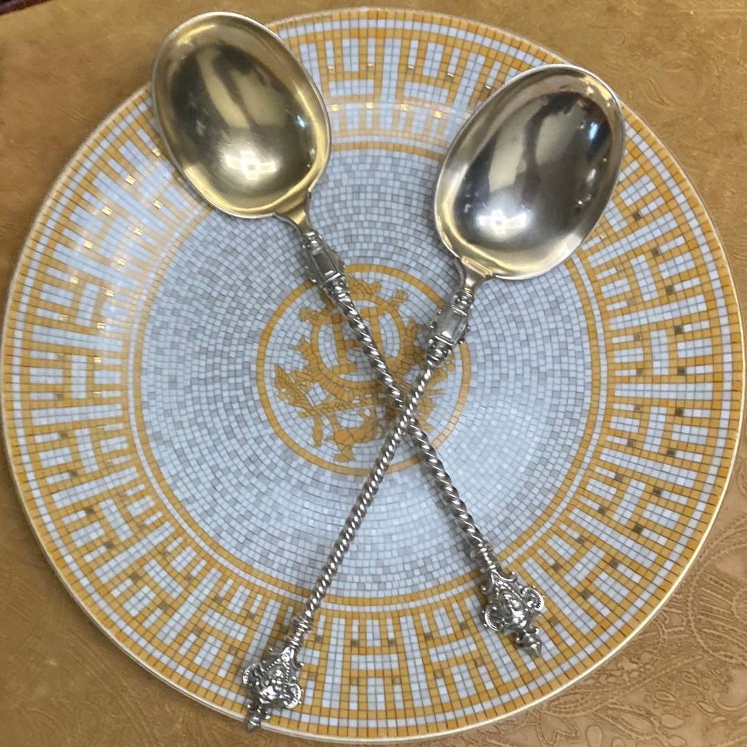 【純銀/約109g】スプーン/21cm 2点【マスカロン】 銀のスプーン おやつ にゃんSpoon 10g×10本-ユニ・チャーム