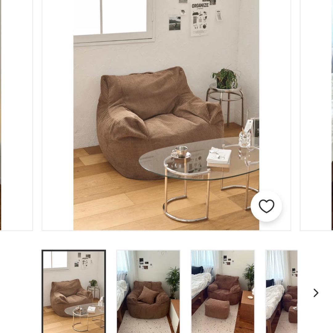 LOOSY 1人掛けビーズソファ Brown ソファ＋クッションカバー LOOSY 1人掛けビーズソファ 付替カバー Matte Brown｜1人用ソファ