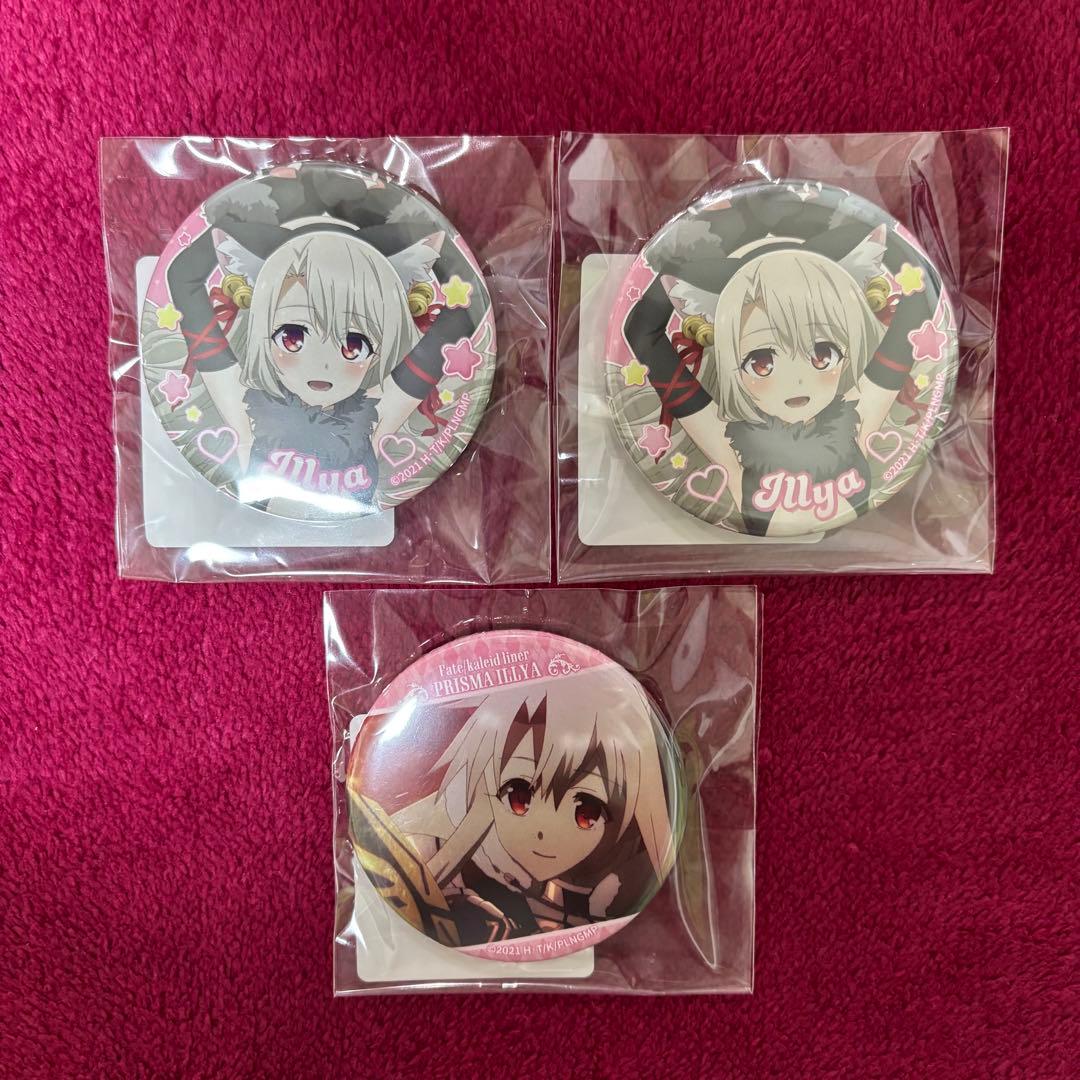 プリズマ☆イリヤ DMMスクラッチ 缶バッジ E賞 イリヤ 3点セット