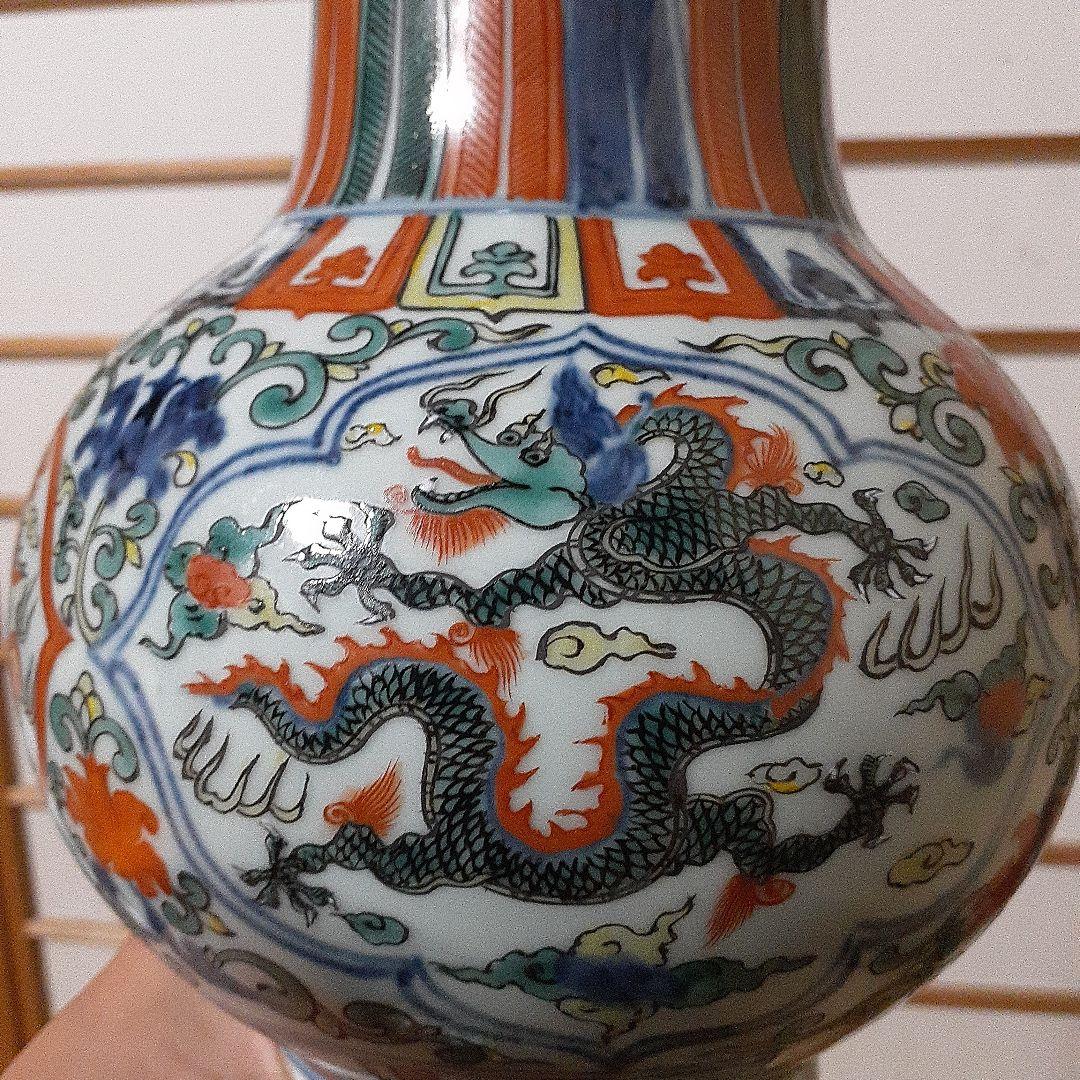 中国大明万暦年製尊形大花瓶 - メルカリ