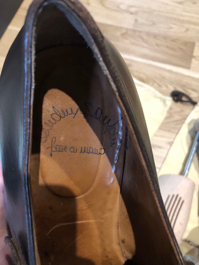 サントーニ　ダークブラウン　ダブルモンク　11 1/2(29.7cm)