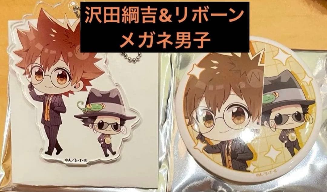 沢田綱吉 ツナ 缶バッジ アクリルキーホルダー REBORN シーズナル