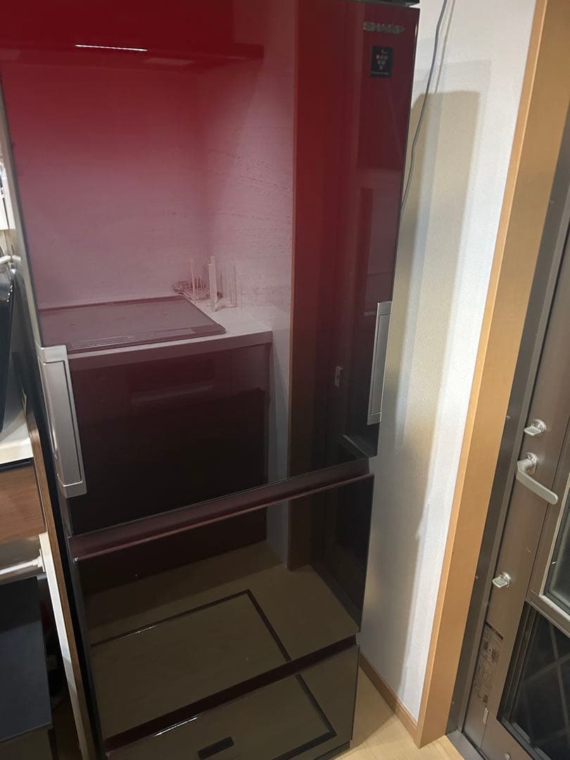 売却決定済【2018年】シャープ 冷蔵庫 SJ-GW36D-R 356L シャープ 356L 3ドア冷蔵庫 SJ-GW36D-R 2018年製 どっちもドア ガラス