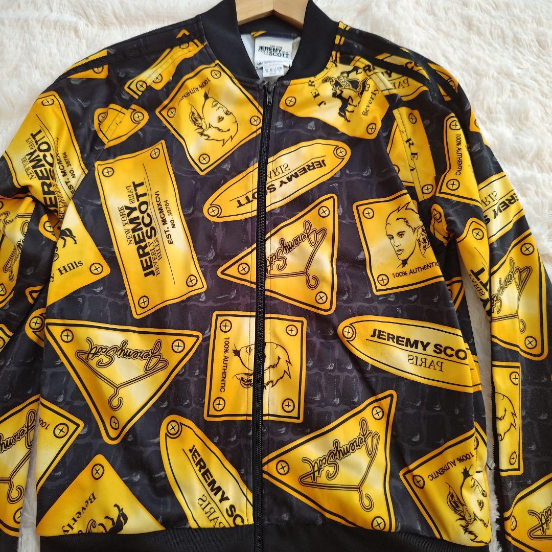 極美品✨】Jeremy Scott adidas ジャージ 黒/黄 プリント柄 - メルカリ