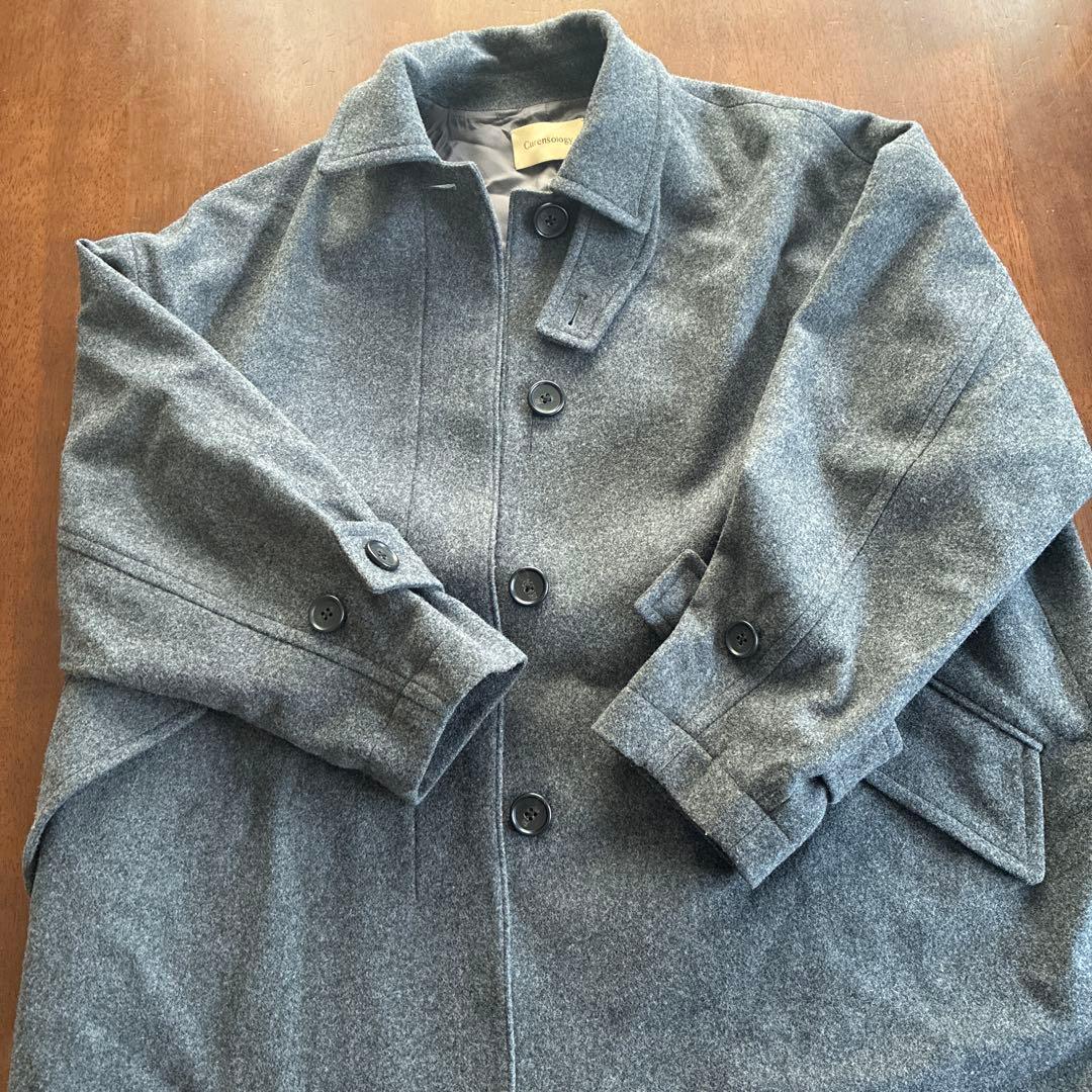 Currensology グレー ウール ピーコート Curensology（カレンソロジー） ピーコート pコート /メルトンPコート