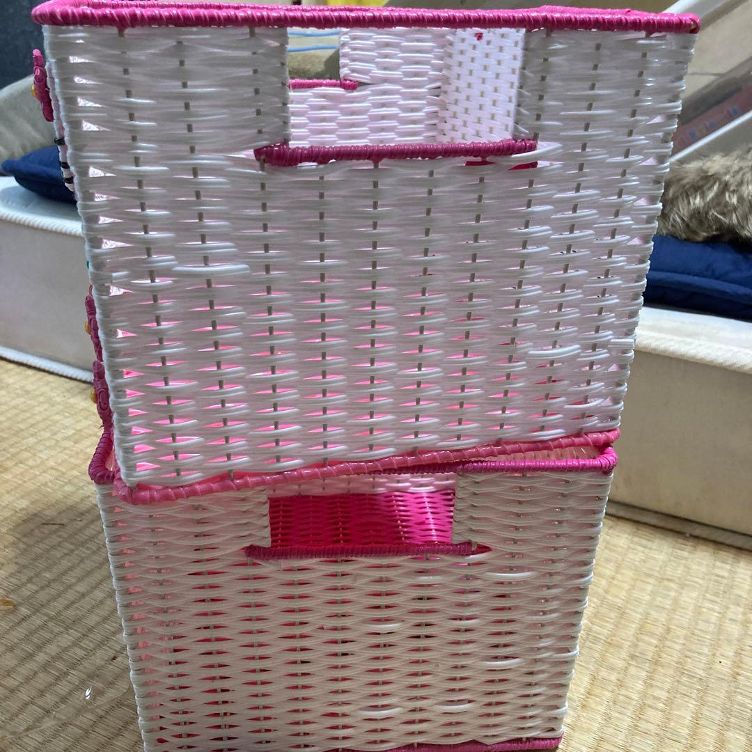 美品 激レア キティ ビニール編み 収納ケース 2点 - メルカリ