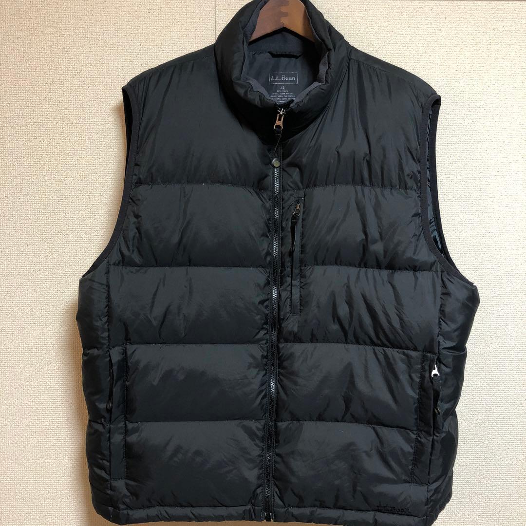 希少 90s L.L.Bean 刺繍ロゴ ブラックダウンベスト XL - メルカリ