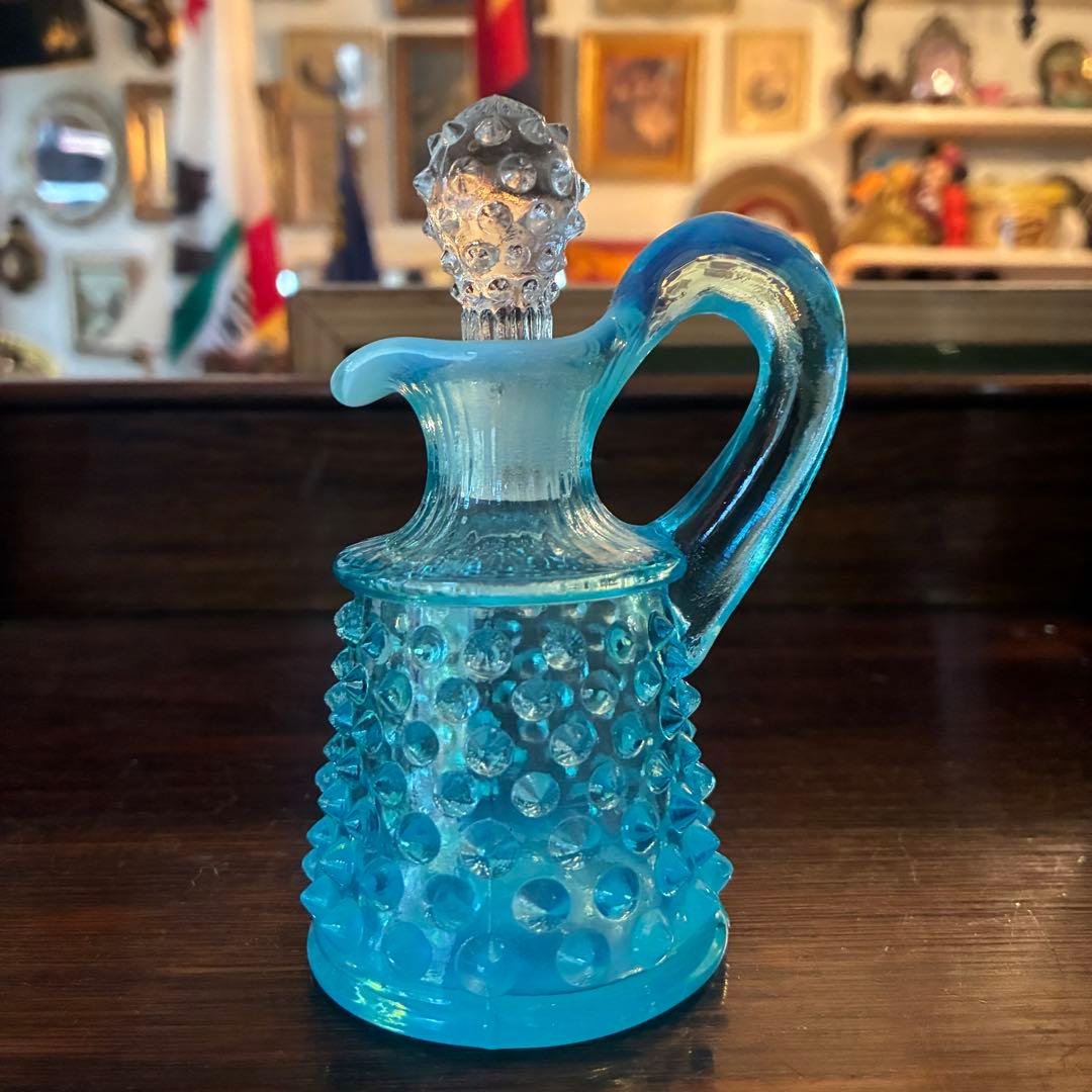 希少品！50s〜オールドフェントンFentonブルーオパールセント　アンティーク 希少品！50s〜オールドフェントンFentonブルーオパールセント