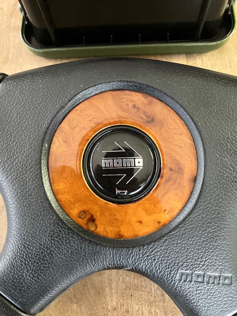 momo オリンピック3 36.5π レザーマホガニーウッドコンビ絶版品