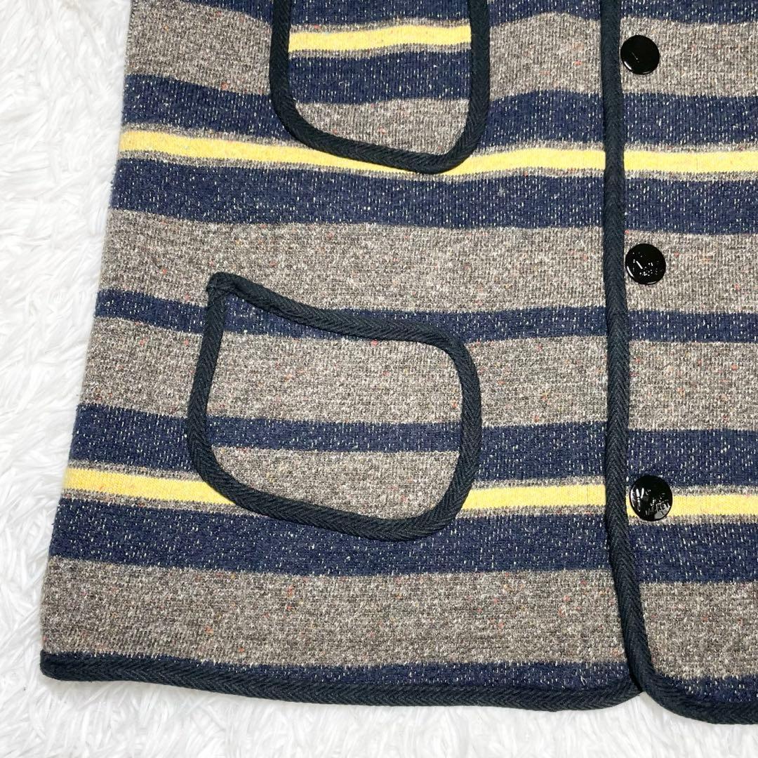 キャピタル ビーチベスト・ボーダー・ネップライニング・L・裏毛