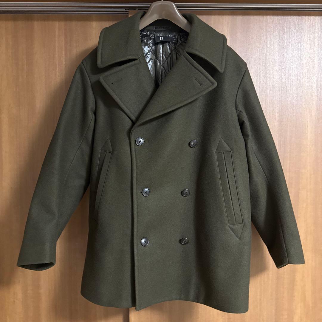 美品 ユニクロ +J ジルサンダー ウールブレンドオーバーサイズ Pコート