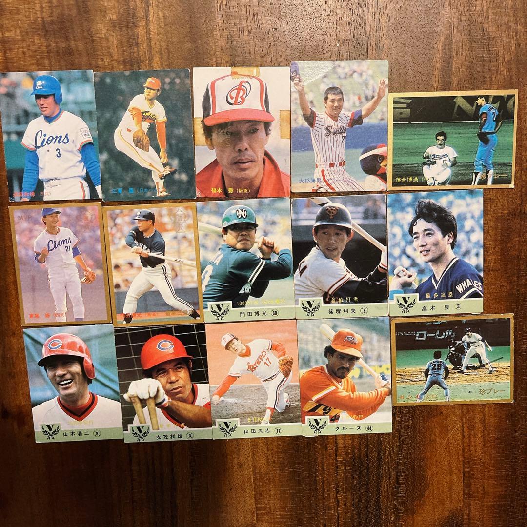 80年代の名選手揃い。コレクター向け、プロ野球チップスカード！27枚