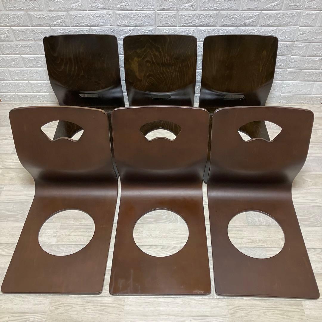 和座椅子　6脚セット　まとめ売り　曲木　曲げ木　和室　旅館　和室　ニトリ 不二貿易（Fuji Boeki） 座椅子 和座椅子 木製 木製座椅子 4脚セット