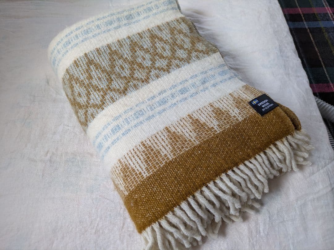 KLIPPAN ベッドスロー KLIPPAN ベッドスロー コットンスローバスケット 130×180cm / ブルー