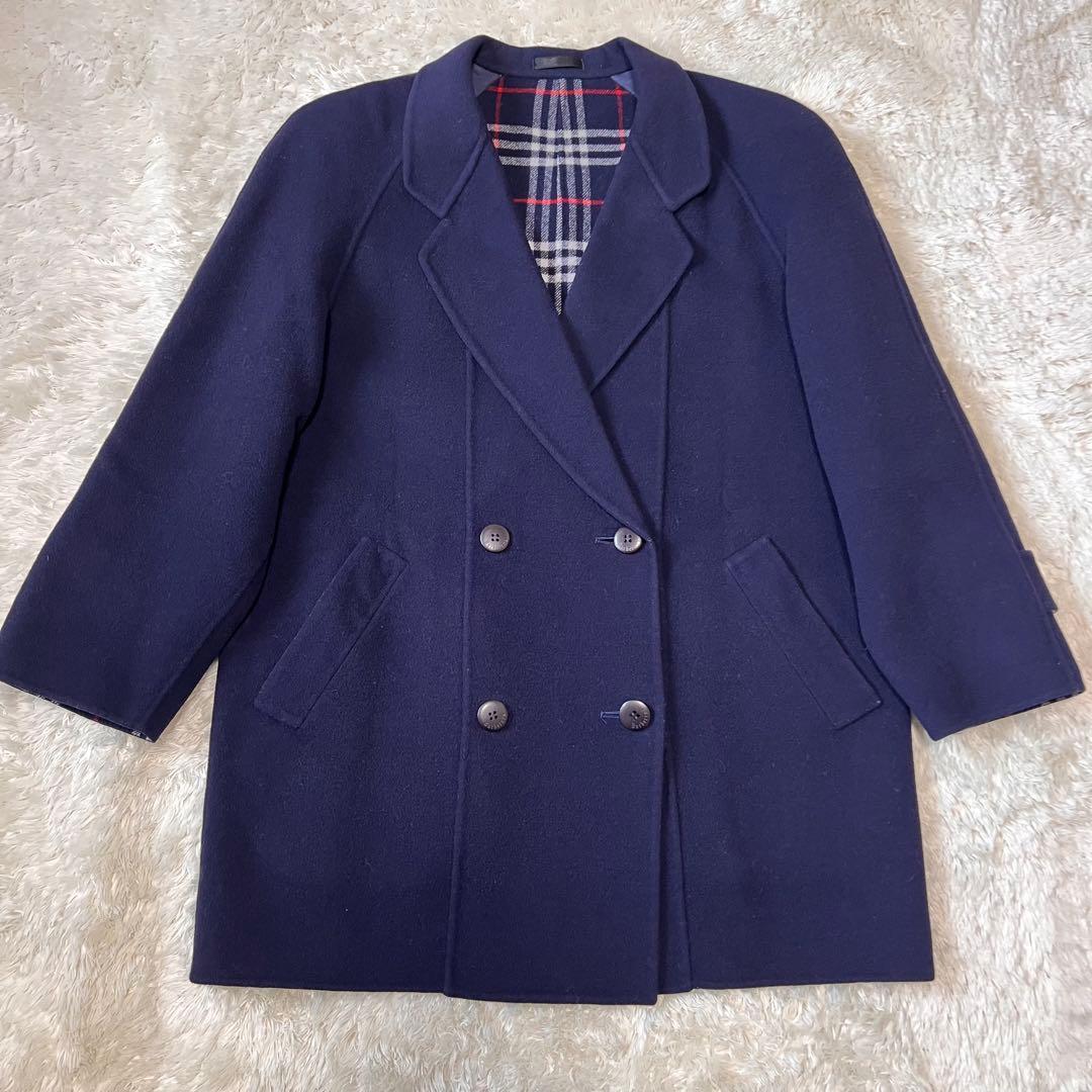 バーバリー カシミヤ混 チェスターコート ネイビー ダブル 9号 - メルカリ