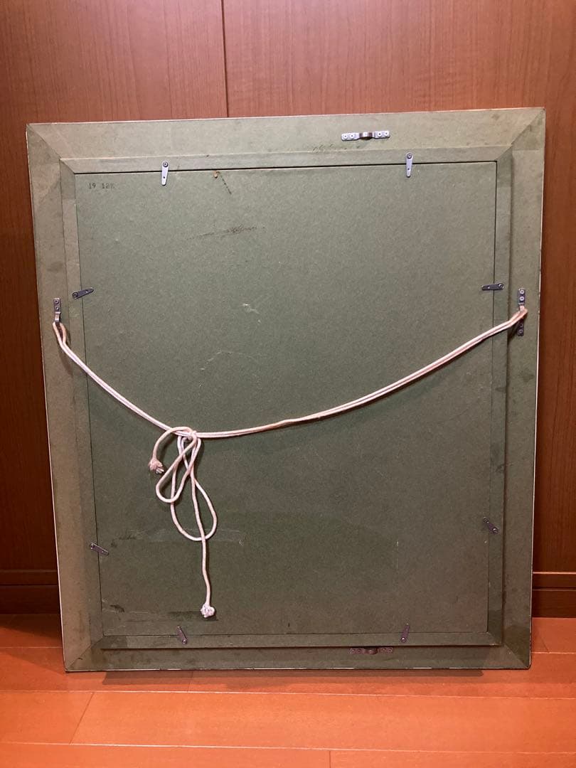 宇都山喜八郎　バラの肉質油彩画 やや傷や汚れあり