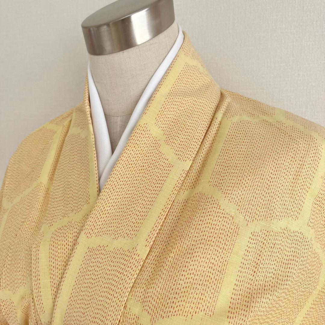 ◎KN2242 単衣 紬 身丈155.5cm 夏用 バチ襟 着物 正絹 - メルカリ