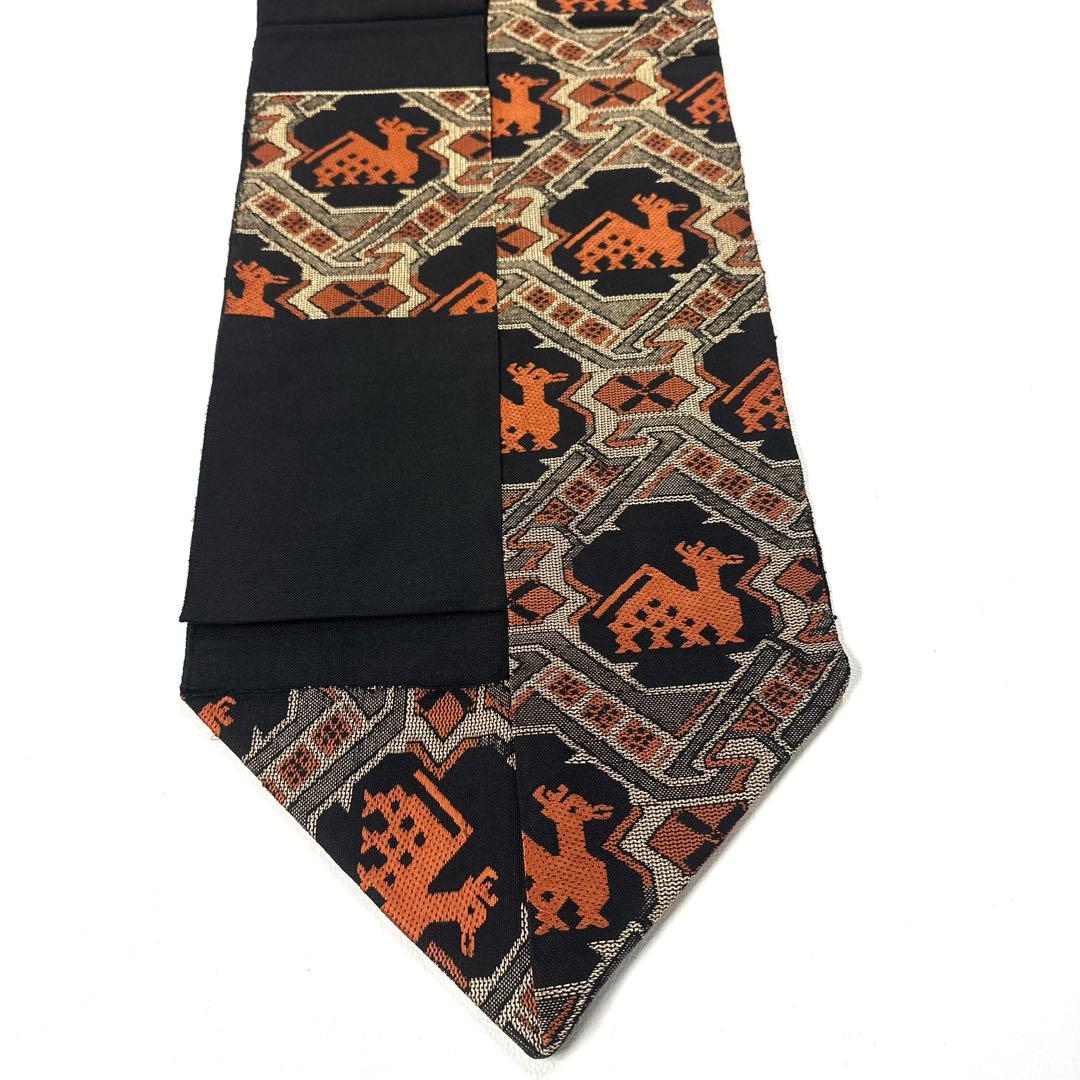 専用帯1438 ○茶道帛紗の老舗 大阪有香 高級 正絹 松葉仕立て 名古屋帯