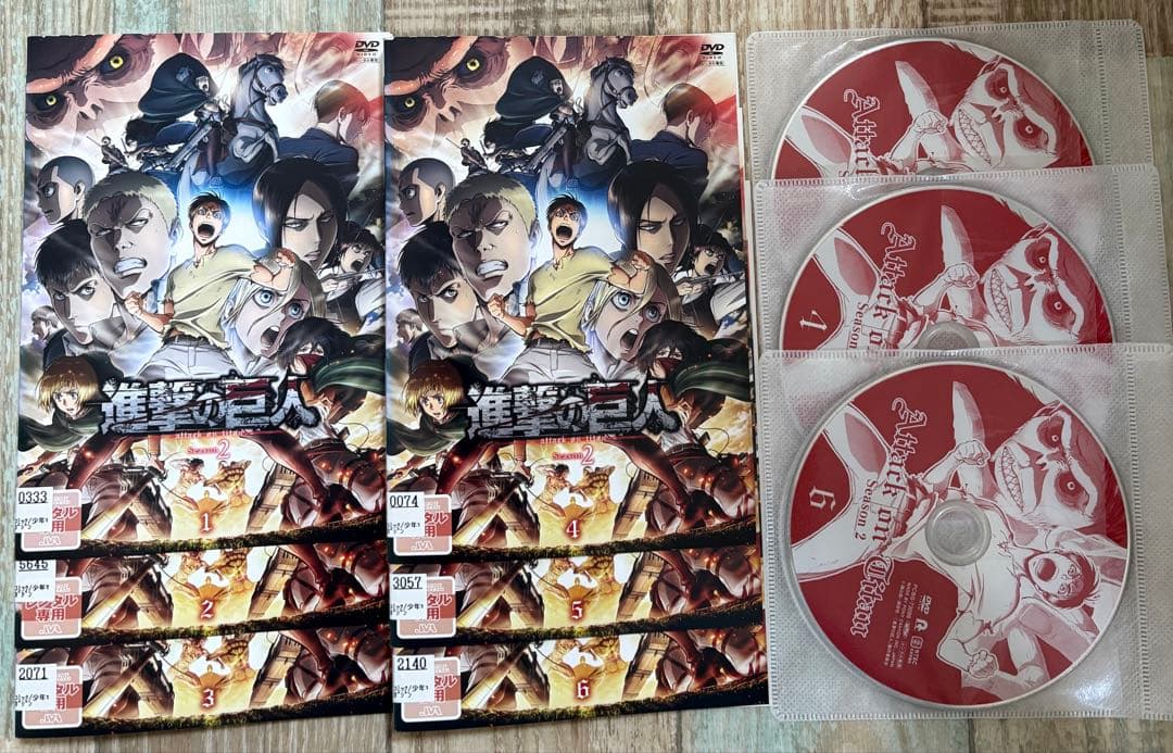 進撃の巨人 DVD 1.2.3期 全30巻 全巻 アニメ - メルカリ