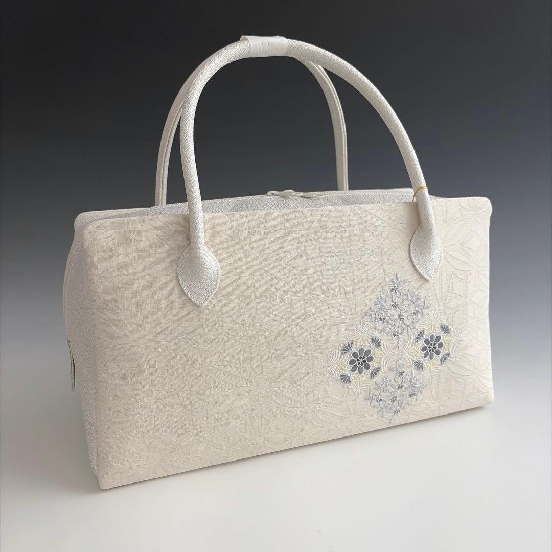 新品未使用 ！！刺繍入り！！京都 西陣 正絹 帯使用 利休バッグ 26204