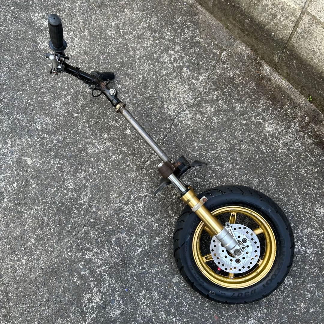 AF35 ライブディオ ZX Fフォーク ブレーキ ステム 金ホイール セット