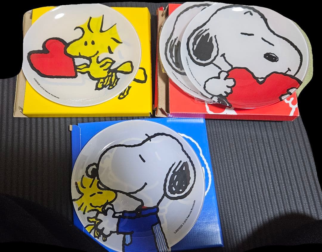 SNOOPYグッズ LAWSON SNOOPY スヌーピー お皿 ポーチ コップ SNOOPY