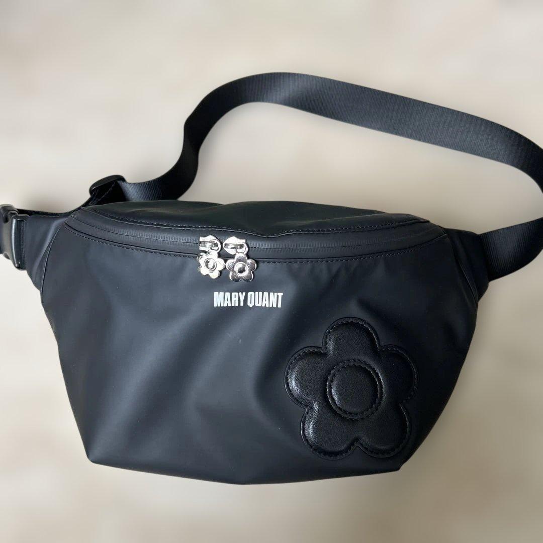 マリークワント ボディバッグ ウエストポーチ デイジー柄 ブラック